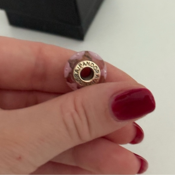 Pandora 14K Yellow Gold Mystic Bead Murano Glass Rare Retired Charm - Picture 6 of 8